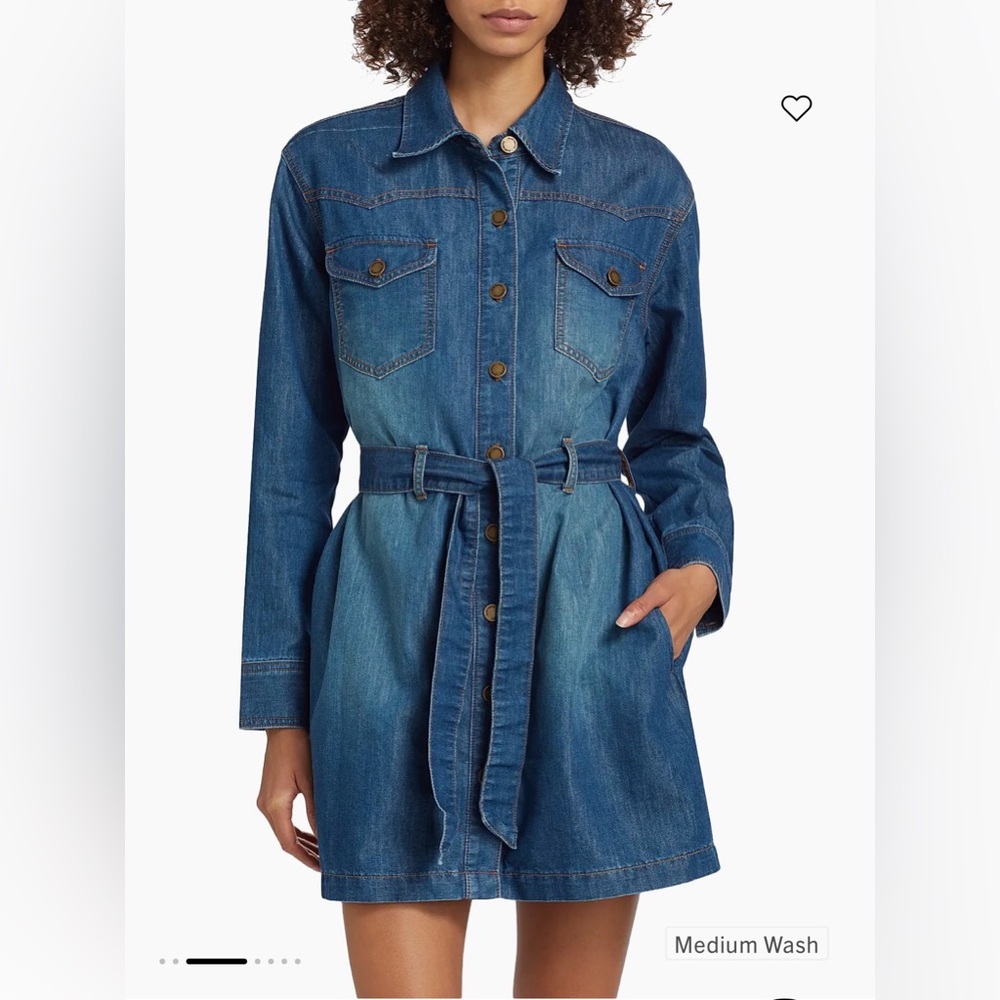 Ramy Brook Starling Belted Jean Dress Size M NWT - Picture 2 of 5